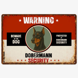 Warning Dobermann Pinscher