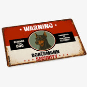Warning Dobermann Pinscher